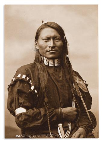 (AMERICAN INDIANS--PHOTOGRAPHY.) Laton A. Huffman. Portrait of the Cheyenne scout Red Sleeves or Red Armed Panther.                              